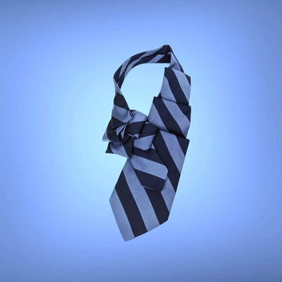 Men's Ascot Tie - Striped Cravat - Men's Necktie Scarf - Wedding Ascot. - Picture 1 of 7